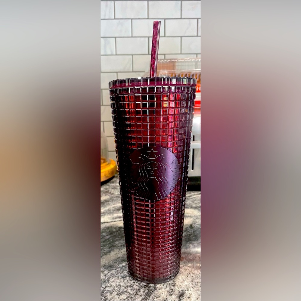 Starbucks Plum Disco Gridded Tumbler 24 oz.